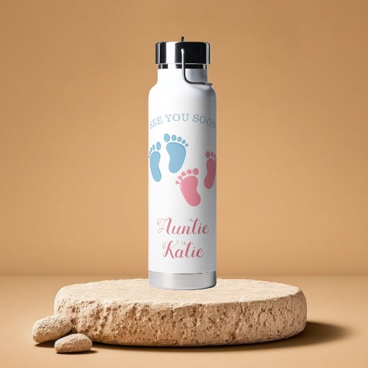 Custom Baby Twins Footprint Trinkflasche