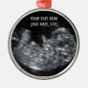 Custom Baby Ultrasound Foto Ornament Aus Metall