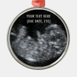 Custom Baby Ultrasound Foto Ornament Aus Metall