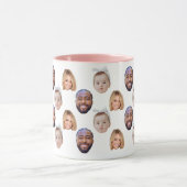 Custom Baby Vater Mama Face Tasse Baby 3 Fotos (Zentrum)