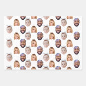 Custom Baby Vater Mama Face Tasse Baby 3 Fotos Geschenkpapier Set (Vorderseite 3)