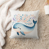 Custom Baby Whale Pillow Boho Blumendesign - Kissen (Decke)