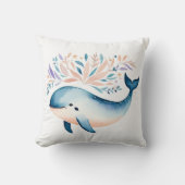 Custom Baby Whale Pillow Boho Blumendesign - Kissen (Vorderseite)