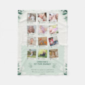 Custom Baby's 1. Jahr Reise Foto Collage Fleecedecke (Vorderseite)