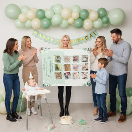 Custom Baby's 1. Jahr Reise Foto Collage Fleecedecke