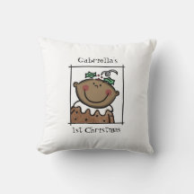 Custom Baby's 1. Weihnachts Dunkle Haut Tone Gesic