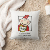 Custom Baby's 1. Weihnachts Light Skin Tone Gesich Kissen (Decke)
