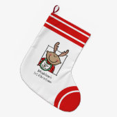 Custom Baby's 1. Weihnachts Medium Skin Baby Gesic Großer Weihnachtsstrumpf (Vorderansicht (hängend))