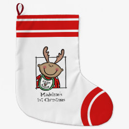 Custom Baby's 1. Weihnachts Medium Skin Baby Gesic Großer Weihnachtsstrumpf