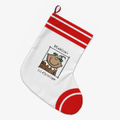 Custom Baby's 1. Weihnachts Medium Skin Baby Gesic Großer Weihnachtsstrumpf (Vorderansicht (hängend))