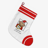 Custom Baby's 1. Weihnachts Medium Skin Baby Gesic Großer Weihnachtsstrumpf (Vorderansicht (hängend))