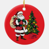 Custom Babys First Christmas Bauble, Baby 2025 Keramik Ornament (Hinten)