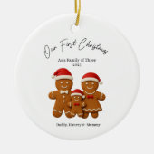 Custom Baby's First Christmas Baubles, Custom Beha Keramik Ornament (Vorne)