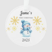 Custom Baby's First Christmas Baubles, Custom Beha Ornament (Vorderseite)
