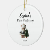 Custom Baby's First Christmas Baubles Keramik Ornament (Links)