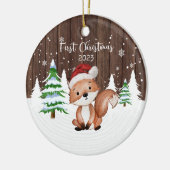 Custom Baby's First Christmas Fox dualseitig Keramik Ornament (Links)