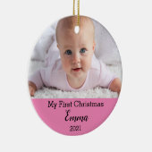 Custom Baby's First Christmas Keramik Ornament (Rechts)