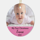 Custom Baby's First Christmas Keramik Ornament (Links)