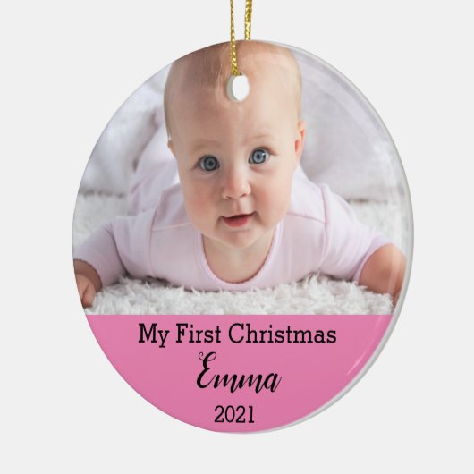 Custom Baby's First Christmas Keramik Ornament (Links)