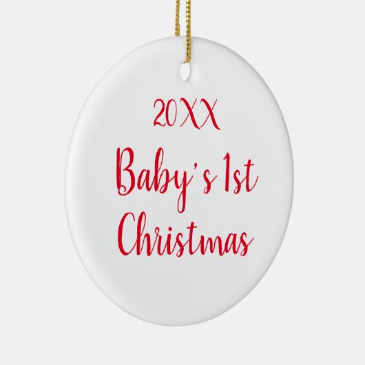 Custom Baby's First Christmas Keramik Ornament (Rechts)