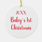 Custom Baby's First Christmas Keramik Ornament (Vorne)