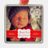Custom Baby's First Christmas Ornament (Vorne)