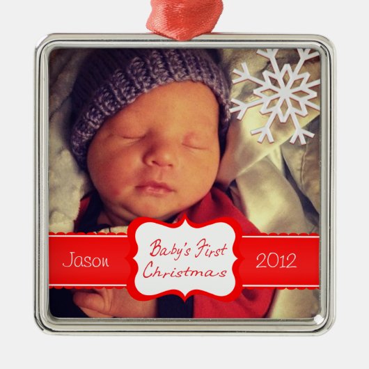 Custom Baby's First Christmas Ornament (Vorne)