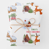 Custom Baby's First Christmas Pet Geschenkpapier Set (Beispiel)