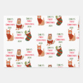 Custom Baby's First Christmas Pet Geschenkpapier Set (Vorderseite 3)