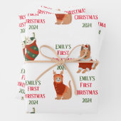 Custom Baby's First Christmas Pet Geschenkpapier Set (Beispiel)