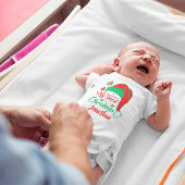 Custom Baby's First Christmas Tree Red Weihnachtsm Baby Strampler