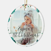 Custom Baby's First Christmas | Weihnachten Keramik Ornament (Links)