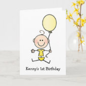 Custom Baby's First Karte (Gelbe Blume)