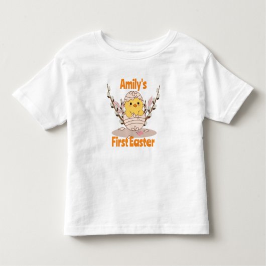 Custom Baby's First Oaster T - Shirt - Küken in Ei (Vorderseite)