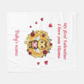 Custom baby's first valentine  fleecedecke (Vorderseite (Horizontal))