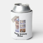 Custom Baby's first year 4 Foto Collage Dosenkühler (Kanne Vorderseite)