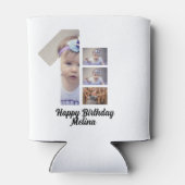 Custom Baby's first year 4 Foto Collage Dosenkühler (Rückseite)