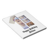 Custom Baby's first year 4 Foto Collage Notizblock (angewinkelt)
