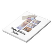 Custom Baby's first year 4 Foto Collage Notizblock (Rotiert)
