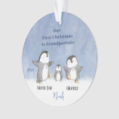 Custom Baby's Niedlich First Christmas Großeltern Ornament (Vorderseite)