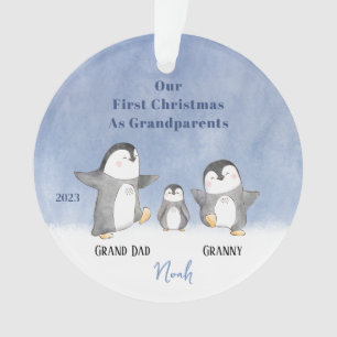 Custom Baby's Niedlich First Christmas Großeltern Ornament