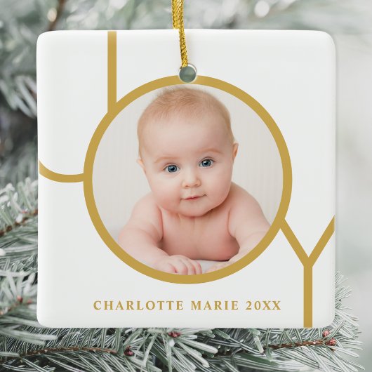 Custom Baby's Photo Christmas Holidays  Keramikornament