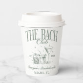 Custom Bach Club Bacheloretto Ristorante La Lanche Pappbecher (Rückseite)