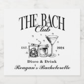 Custom Bach Club Bacheloretto Ristorante La Lanche Schaumweinetikett (Einzelnes Label)