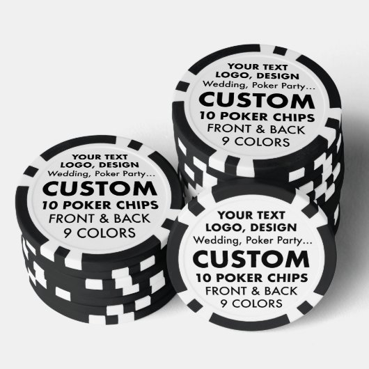 Custom BACHELOR PARTNER Poker Casino Pokerchips (Stapel)