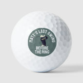 Custom Bachelor Party Bevorzugen Golf Trip Trauzeu Golfball (Vorderseite)