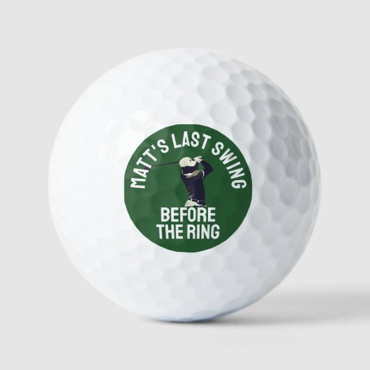 Custom Bachelor Party Bevorzugen Golf Trip Trauzeu Golfball (Vorderseite)