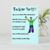 Custom Bachelor Party!! Einladungen (Stehend Vorderseite)