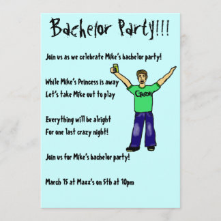 Custom Bachelor Party!! Einladungen