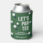 Custom Bachelor Party Golfing Trip Let's Par T-Shi Dosenkühler (Kanne Vorderseite)